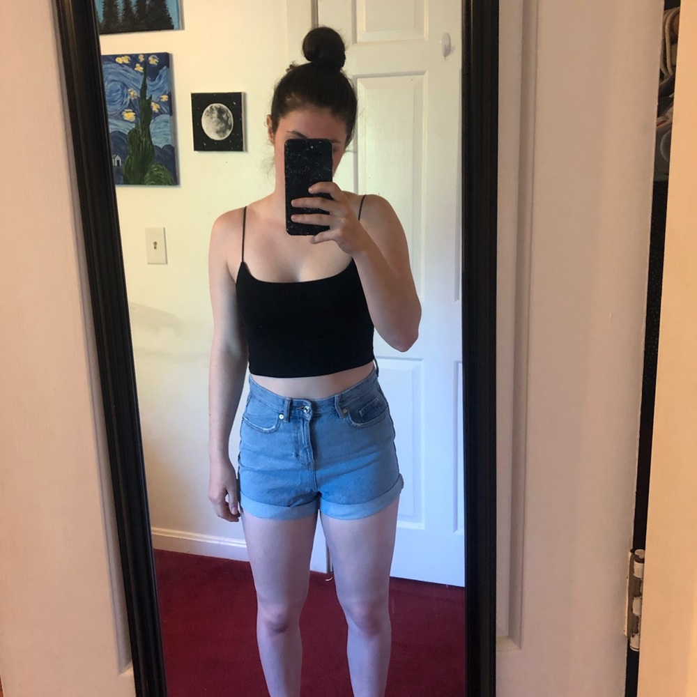 High Waisted Mom Jean Shorts